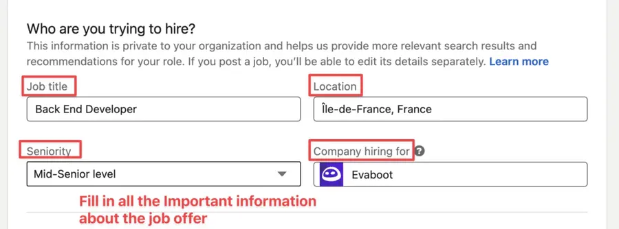 add job offer important details
