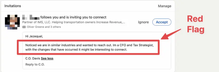 bad connection request note