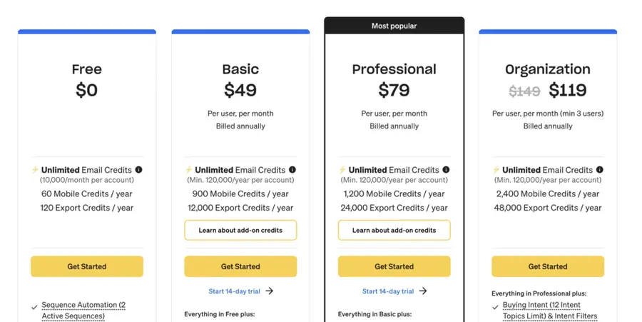 apollo pricing plans monthly and annually