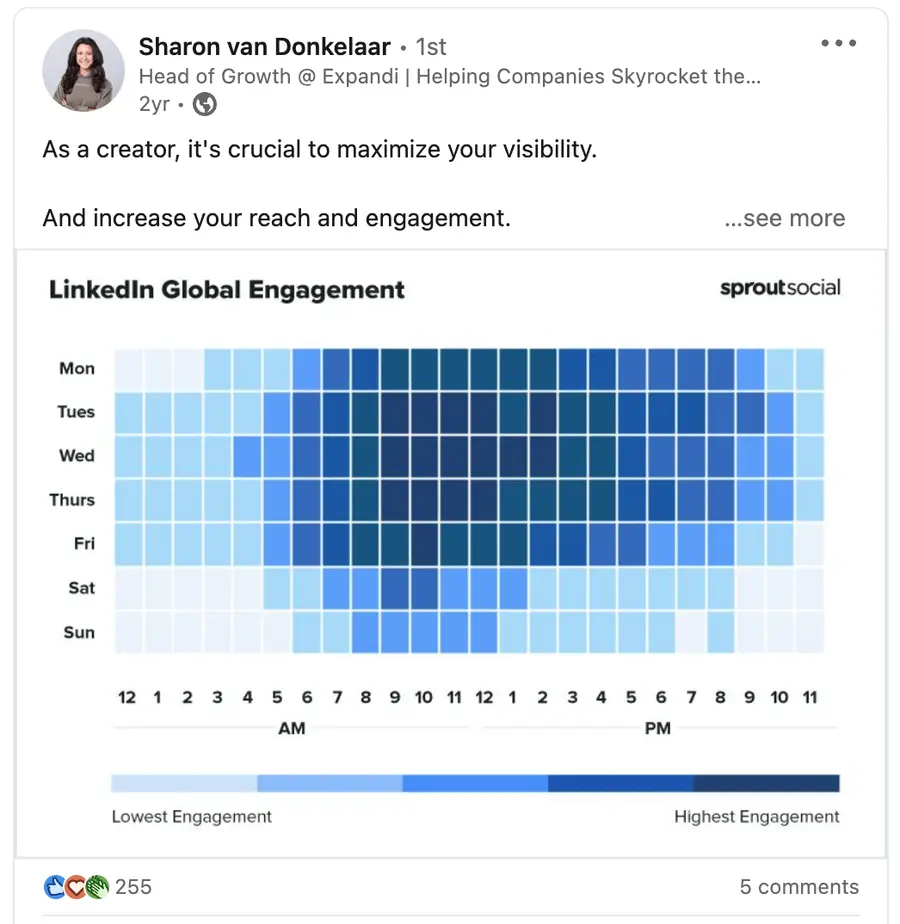 Competitor's post on LinkedIn