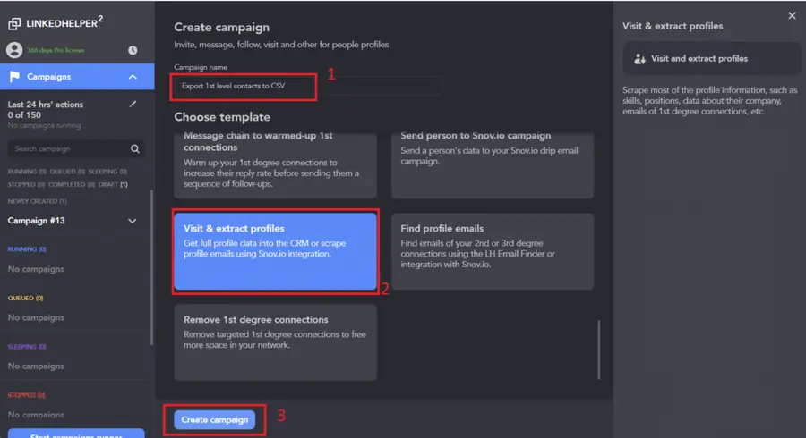 linked helper linkedin scraper features