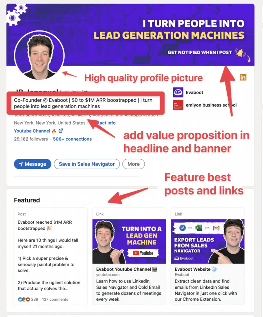 optimize linkedin profile