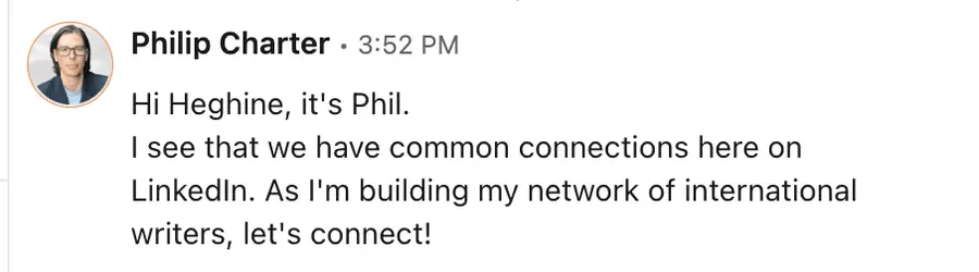how to send a networking message on linkedin