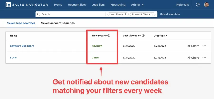automate candidate sourcing sales navigator