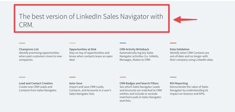 CRM integration with linkedin sales navigator advantages