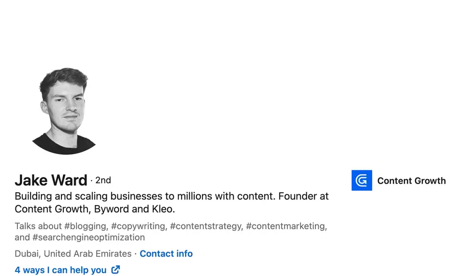 LinkedIn banner example