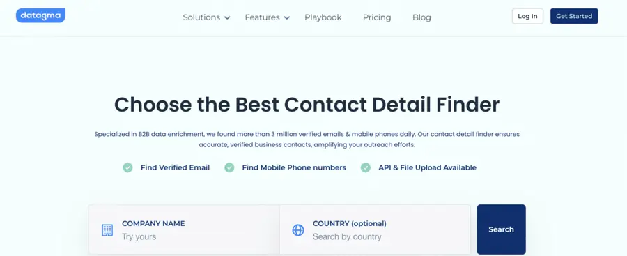 datagma tool to find emails and phone numbers