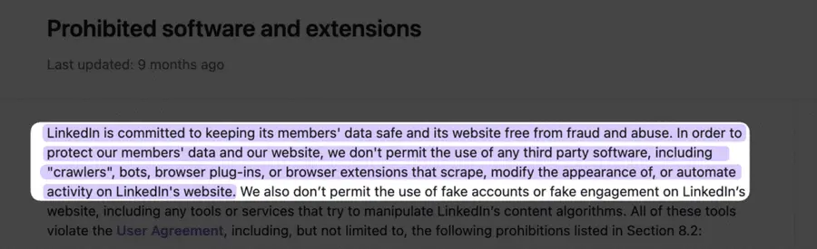 linkedin scraping legal linkedin terms of service