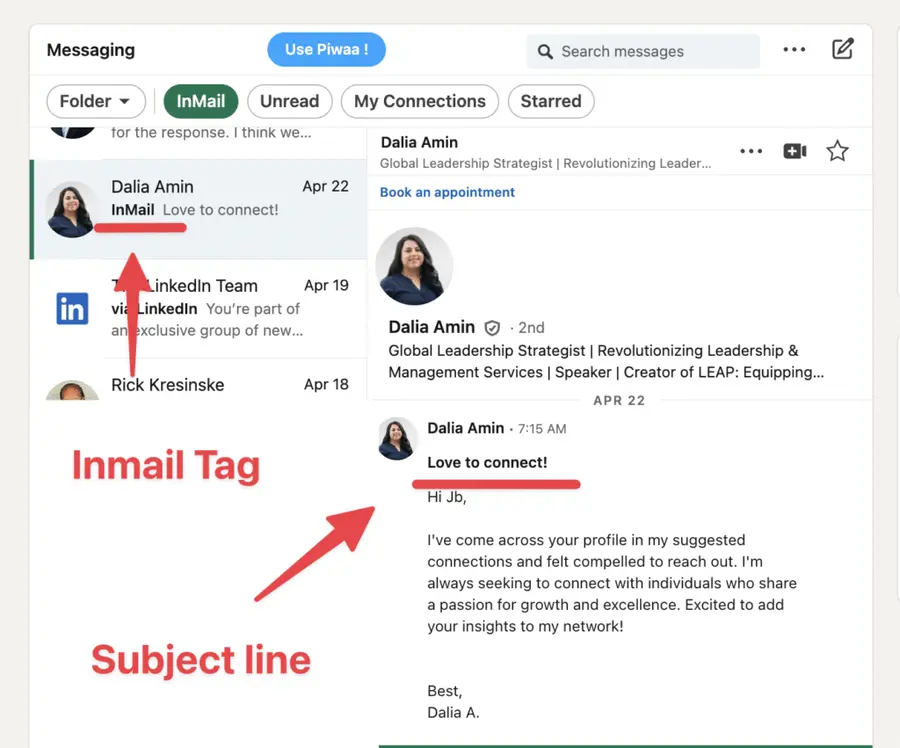 linkedin inmail meaning