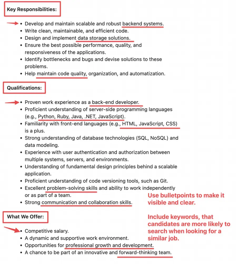 optimize your job offer for search engines