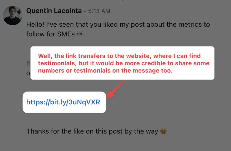 back up your linkedin inmail message with statistics