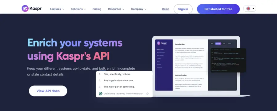 kaspr Chrome extension to enrich your b2b data