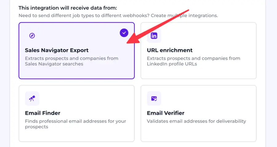 sales navigator export