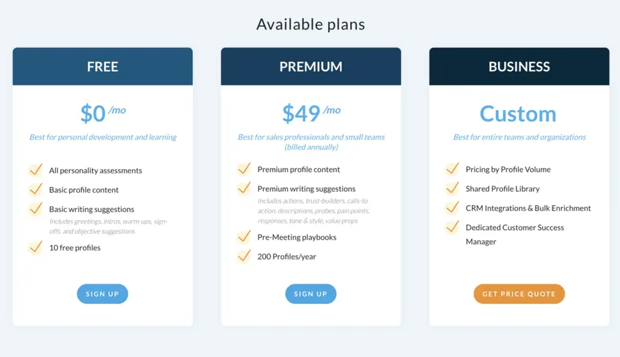 crystal knows pricing