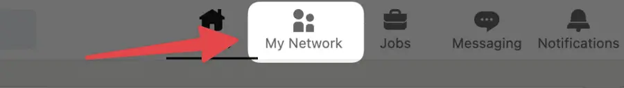 click My network to see your linkedin connection requests