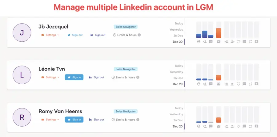 manage multiple linkedin accounts linkedin prospecting