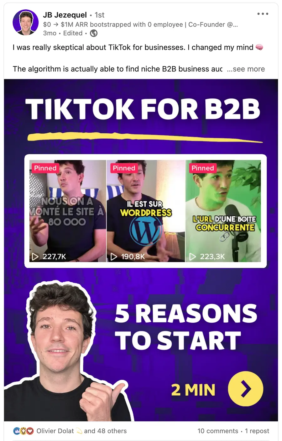 LinkedIn carousel post example