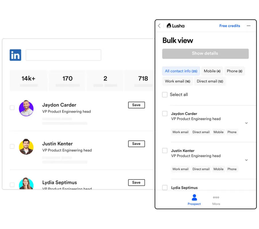 lusha chrome extension t find emails