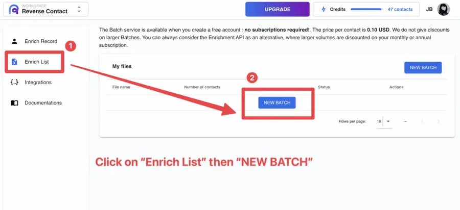 enriquecer la lista de email con URL de LinkedIn