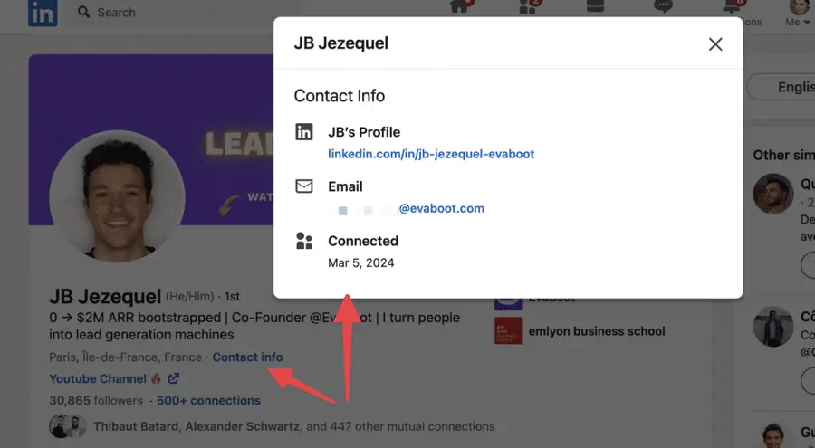 verify emails from linkedin contact info