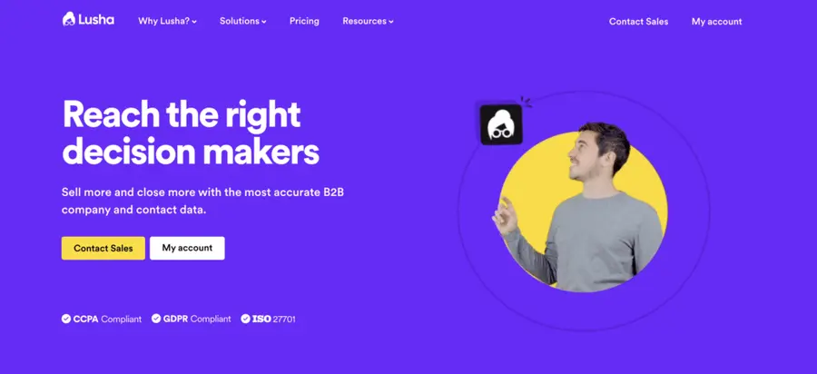 lusha porspecting and sales automation tool