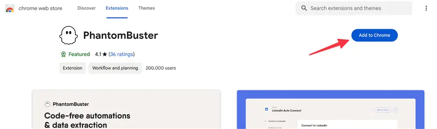 how to add phantombooster extension to my chrome
