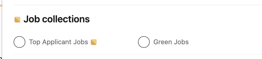 job collection linkedin filter