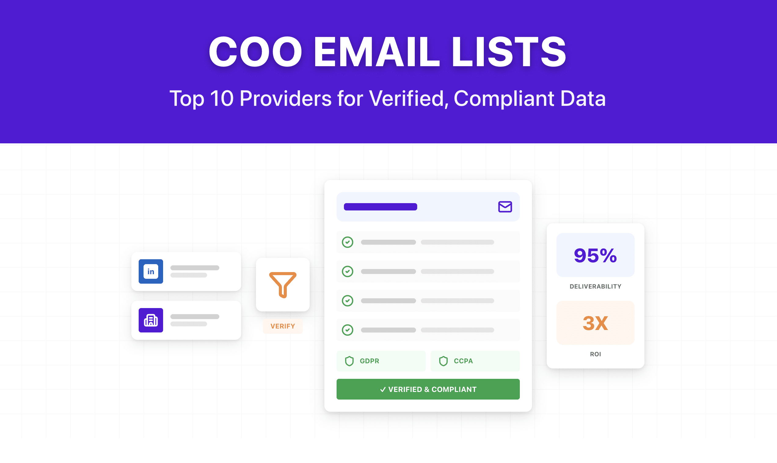 Top 10 COO Email List Providers to Build Verified Email Lists