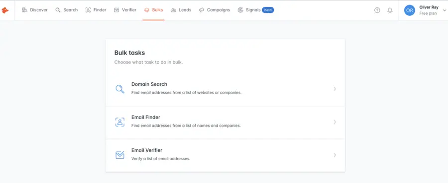 hunter io bulk email finder and checker verifier
