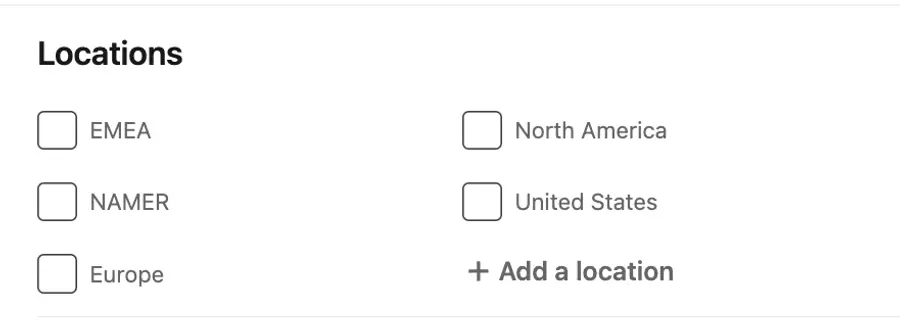 company location linkedin filter