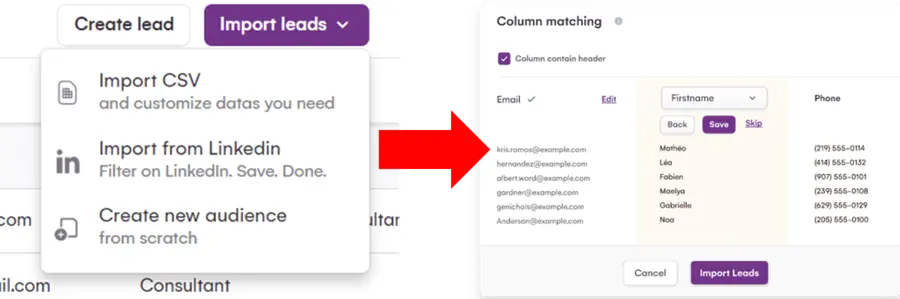 lagrowthmachine linkedin scraper features