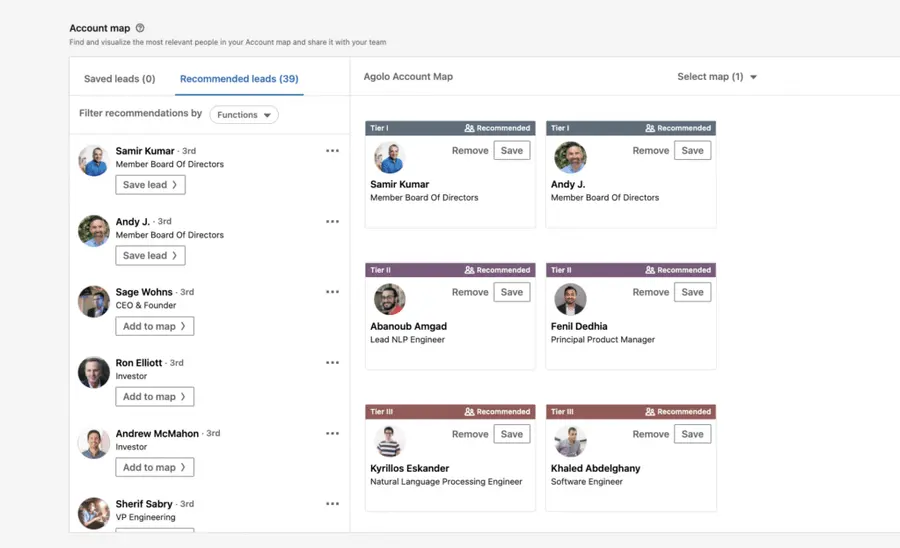 linkedin sales navigator account maps 
