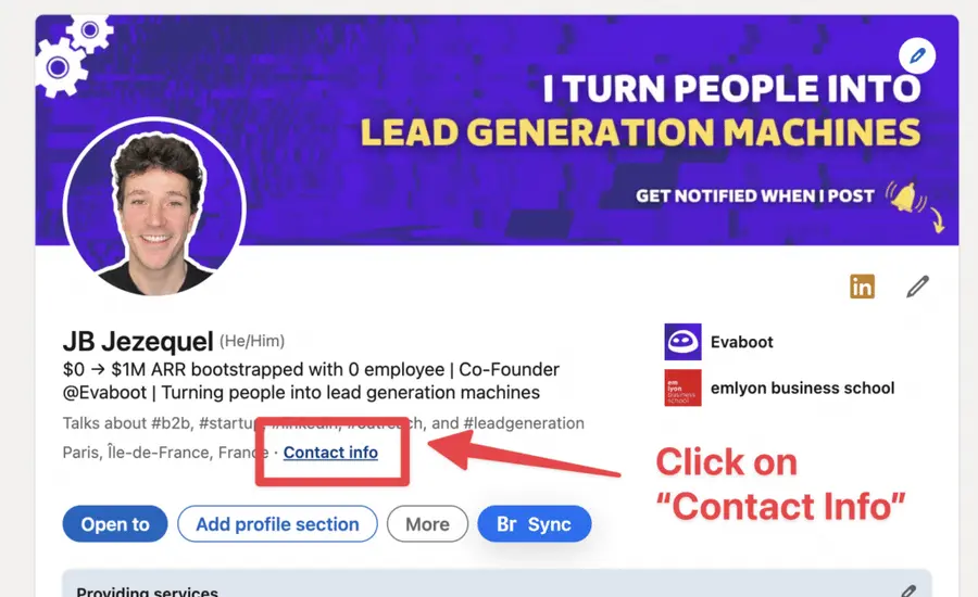 find phone numbers from linkedin