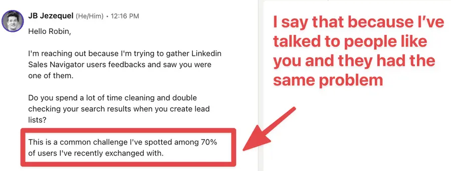 back up your linkedin prospecting message with data