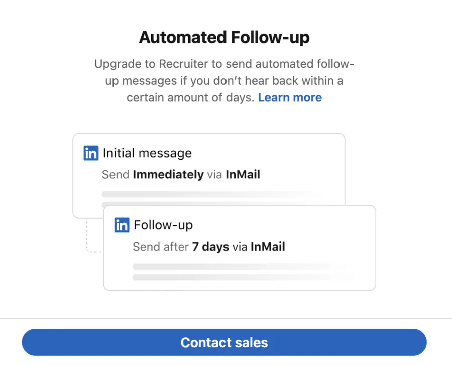 progam inmail follow up linkedin recruiter