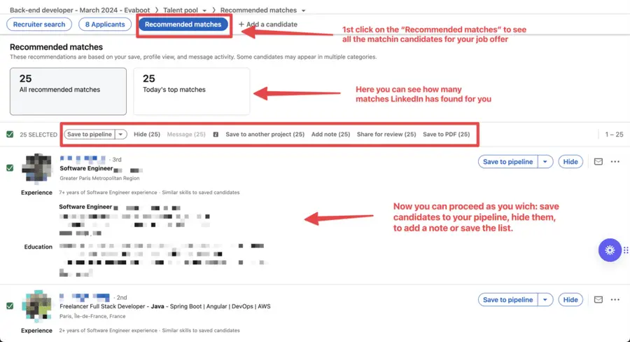 recommended matches linkedin recruiter
