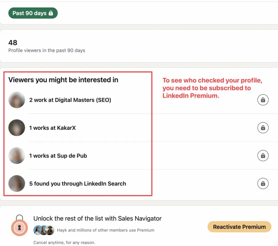 Check who viewed my profile on LinkedIn