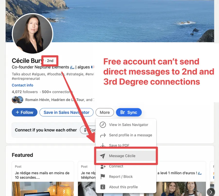 linkedin free account limit