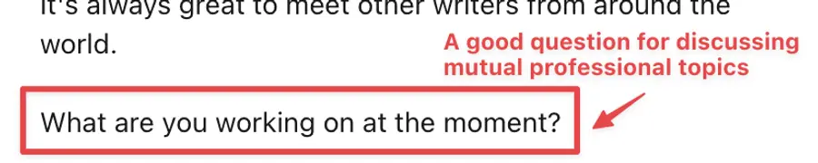ask questions to start a discussion for a personalized linkedin outreach 
