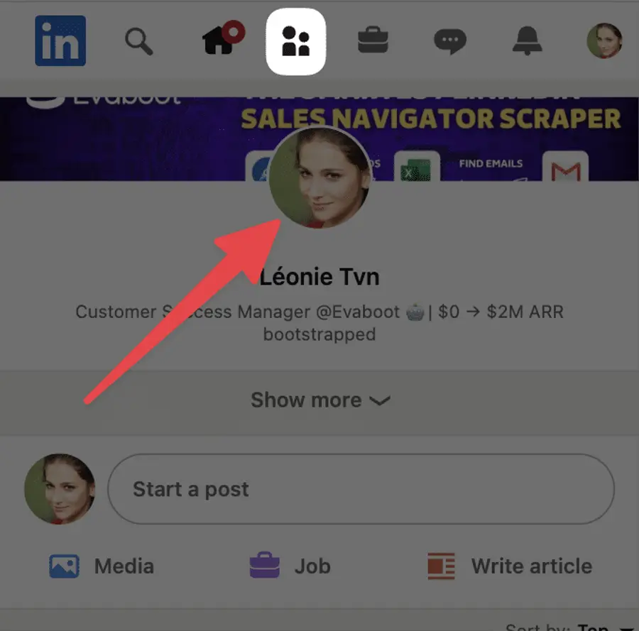 how to find your linkedin network on your mobile phone