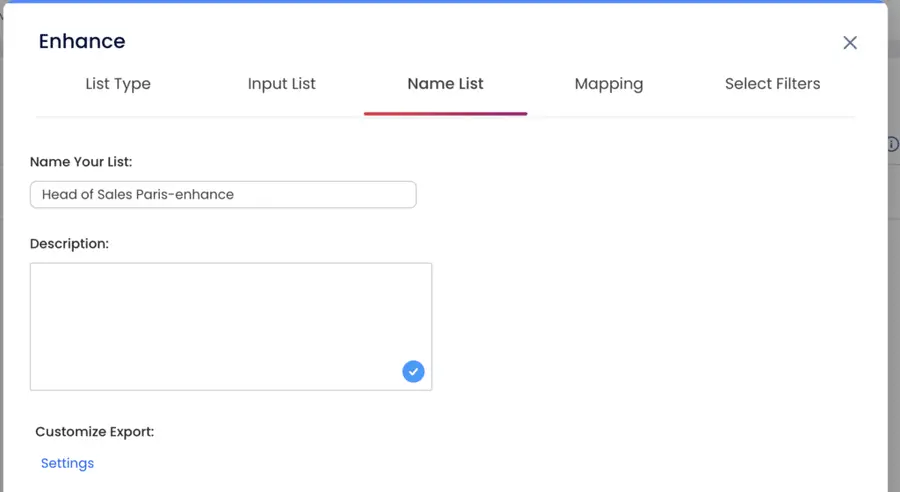 name uploaded list on zoominfo