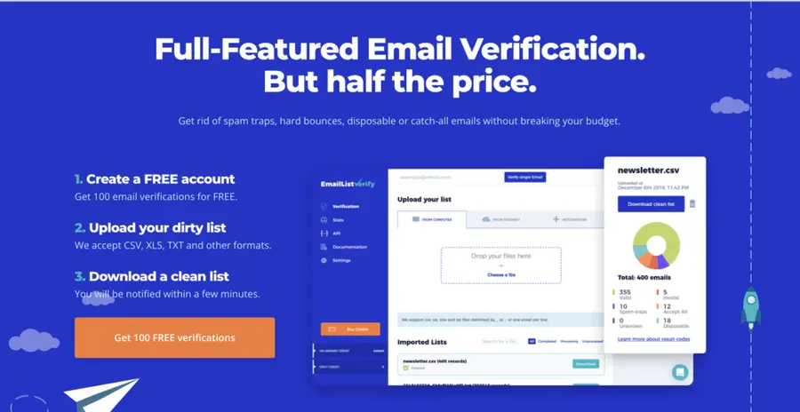 fuul-featured email verification tool EmailListVerify