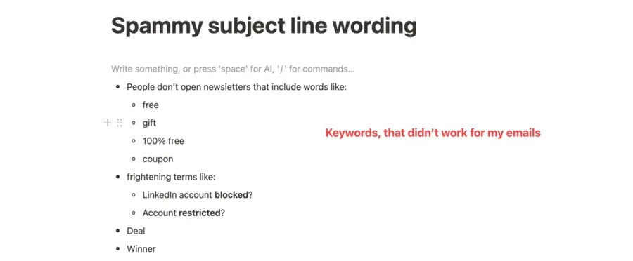 spam associated keywords not to use in your emails
