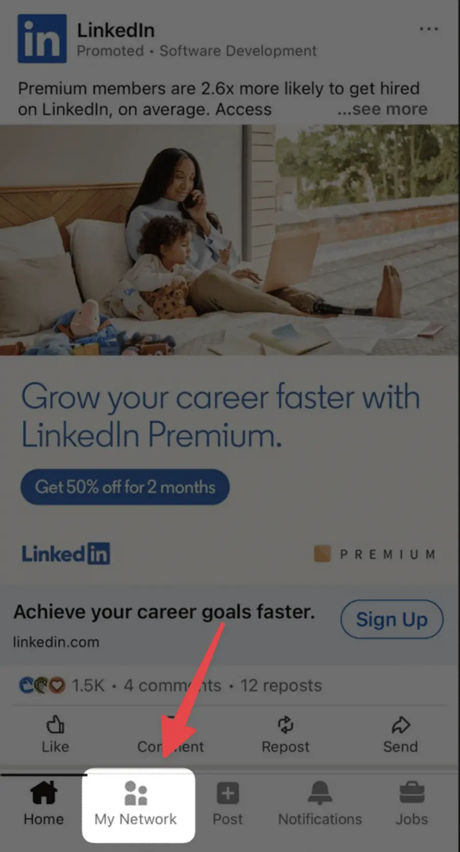 open my network on your linkedin application to see your connection invitations