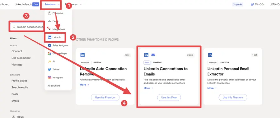 find email of linkedin connections