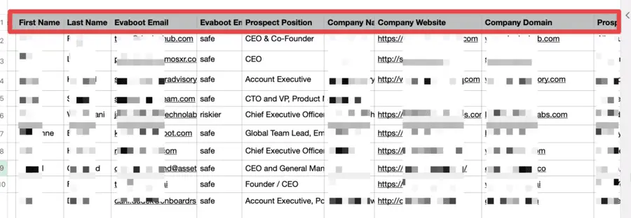 exported lists of linkedin followers with evaboot