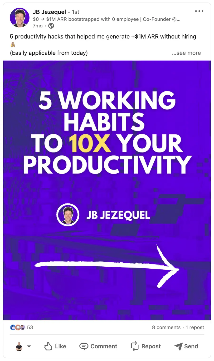 LinkedIn carousel post example