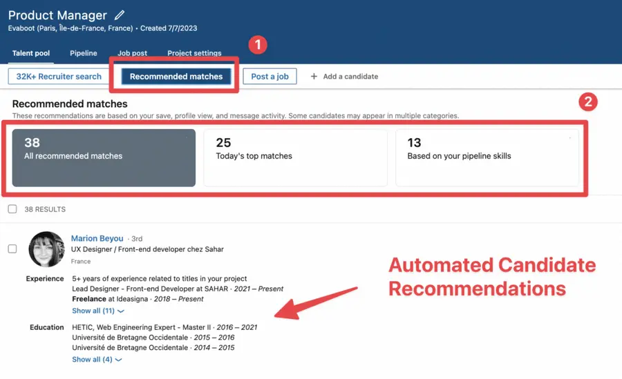 linkedin recruiter lite candidate recommendation
