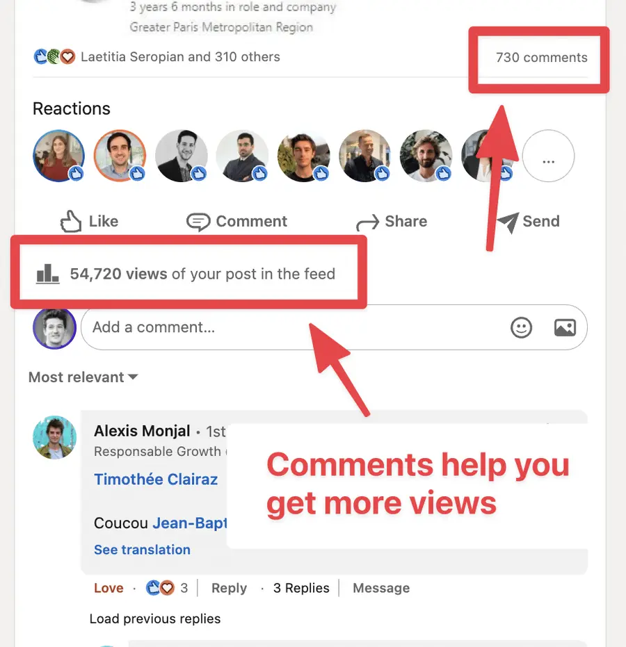 linkedin prospecting on post commenters