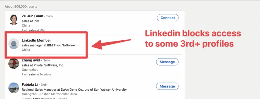 bypass linkedin limitation network x ray search